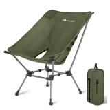 MOON LENCE Portable Camping Chair Plus, Upgraded Comfort and Size, Compact and Lightweight Still, Folding Chair for Backpacking and Hiking, 330Lbs Capacity (Green) - Retail: $36
