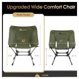 MOON LENCE Portable Camping Chair Plus, Upgraded Comfort and Size, Compact and Lightweight Still, Folding Chair for Backpacking and Hiking, 330Lbs Capacity (Green) - Retail: $36