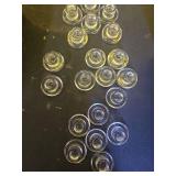 Hewory Glass Taper Candle Holders: 20 PCS Candlestick Holders Clear Short Tapered Candle Holder Set - Candle Stick Holder Decor for Table Centerpiece Wedding Party Advent Christmas Home Decorations - 