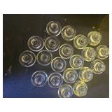 Hewory Glass Taper Candle Holders: 20 PCS Candlestick Holders Clear Short Tapered Candle Holder Set - Candle Stick Holder Decor for Table Centerpiece Wedding Party Advent Christmas Home Decorations - 