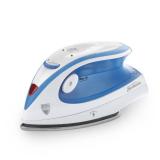 Sunbeam Hot-2-Trot Travel Steam Iron  800W  Dual Voltage  Non-Stick Soleplate  Compact  WhiteBlue - Retail: $20