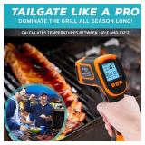Kizen Infrared Thermometer Gun (LaserPro LP300) - Handheld Surface Thermometer for Griddle, Grill, Oven, Engine, and AC - Laser Surface Temp Reader -58F to 1112F - Heat Detector, Temperature Sensor Gu