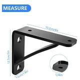 SPACEEUP 4\ x 5\in Heavy Duty Shelf Brackets 2 Pcs, Load Capacity 450 Lbs, L Shelving Brackets for Floating Shelves, High Strength Metal Countertop Support - Retail: $2,290in
