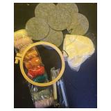 Temlum Punch Needle Coasters Kit, Punch Needle Embroidery Kits for Adults and Beginners - Including Patterns, Tools, Yarns, Hoop, Instruction, Coaster Holder Art Craft Supplies - Landscape - Retail: $