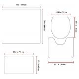 Cola Bathroom 4 Pieces Set Shower Curtain, Toilet Lid Cover and Bath Mat, Non-Slip Rugs, Durable and Waterproof, for Bathroom Decor Set, 72\ x 72\in - Retail: $38in