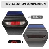 RT-TCZ Smoked Black Rear Fog Light Lamp Trim Cover Decoration Exterior Accessories for Ford Mustang 2018-2023 - Retail: $17