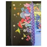 RHOTALL Colorful Mushroom Carrying Case for Nintendo Switch 2 (2025),Black Protective Travel Case,Cute Clear Glitter Hard Dockable Shell Cover for Switch 2,Screen Protector,Shoulder Strap,2 Thumb Cap 