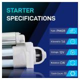 New Starter Compatible with 1999-2005 Chevy Silverado 1500 HD 2500 3500 6.0 L V8, 03-05 Express 2500 3500, 02-05 Cadillac Escalade, 00-05 GMC Sierra 1500 HD 2500 3500 Yukon Savana 6492N - Retail: $65