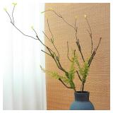 Fosolasi 2pcs 40 inch Bendable Artificial Tree Cherry Blossom Branches Vines Twigs Limb Trunk Silk Moss Green Plants For Minimalist Decor Wall Hanging Vase Flower Arrangement Room Halloween Decoration