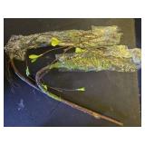 Fosolasi 2pcs 40 inch Bendable Artificial Tree Cherry Blossom Branches Vines Twigs Limb Trunk Silk Moss Green Plants For Minimalist Decor Wall Hanging Vase Flower Arrangement Room Halloween Decoration
