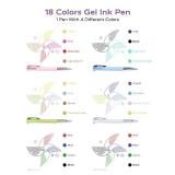 Four Candies Multicolor Pens, 4-in-1 Colored Ballpoint Pen, 0.5mm Quick Dry Black Ink Pens Fine Point Smooth Writing Pens, Cute Nurse Pens for Work, 18 Colors, 6PCS - Retail: $12