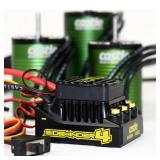 Castle Creations Sidewinder 4 Sensorless ESC and 1410 3800KV 5mm Shaft Brushless Motor Upgrade for 110 RC Vehicles SCT Edition, Black, Green - Retail: $140