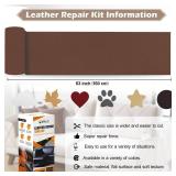 Leather Repair Tape, 4.7x63 inch Leather Patches for Furniture, Self Adhesive Leather Repair Patch for Sofas, Couches, Leather Covers, Seats, Chairs, Vinyl Repair Tape White - Retail: $10