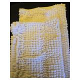 Non Slip Thick Shaggy Chenille Bathroom Rug Mat Set Extra Soft and Absorbent Striped Floor Rugs, 2 Piece, Machine-Washable - Retail: $31
