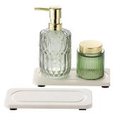 2Pack Diatomite Stone Sink Tray, Water Absorbing Faucet Mat for Kitchen and Bathroom Counter, Quick Dry Decorative Soap Dish Makeup Vanity Caddy,Dispenser Sponge Holder Organizer, Beige-8\x 3.8\in - R