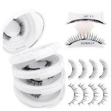 4-Pairs Magnetic Eyelashes Kit with Applicator: Wendy Natural Reusable False Lash Soft Waterproof False Lash No Glue Needed, 079+B01 - Retail: $424