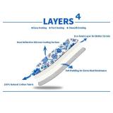 Memeaty Ironing Board Cover and Pad 15x54 Inch Standard Ironing Board Cover with Elastic Edge and Hook and Loop Fasteners Scorch and Stain Resistant Cotton Ironing Covers with Thick Padding - Retail: 