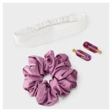 2 Sets Satin Headwrap Hair Twister and Clip Set 4pc - A New Day WhitePink - Retail: $10