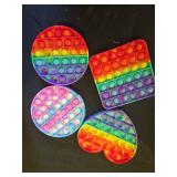 Random 4 Pcs Fidget Toys,Push Pop Fidget Sensory Toys Set,Stress Relief Gifts for Kids and Adults,Pop Bulk and Party Favors Toddler Toys for Easter Gifts,Party Supplies,Classroom Prizes - Retail: $8