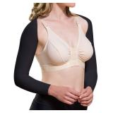 Marena Long Arm Sleeves - Post Surgical Support, Full Coverage, Compression Sleeves, Easy Application, Recover Compression Garment, Helps Promote Healing, Black, XXXX-Large - Retail: $93