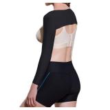 Marena Long Arm Sleeves - Post Surgical Support, Full Coverage, Compression Sleeves, Easy Application, Recover Compression Garment, Helps Promote Healing, Black, XXXX-Large - Retail: $93