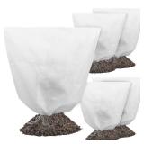 Gardzen 5-Pack Plant Covers Freeze Protection, Drawstring Tree Cover, Winter Freeze Plant Protection, Tree Jacket Frost Blanket for Outdoor Plants, 22.4\ x 24\in - Retail: $17in