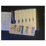 Weekly Pill Organizer 7 Day AMPM  4 Compartments per Day, Arthritis Friendly Pill Case with Better Grip Design, Medicine Planner for Vitamins, Supplements, and Medications  Easy to Use Pillbox - R
