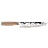 Shun Premier Blonde 8\ Cheffts Knife, Handcrafted Japanese Kitchen Knife for Professional and Home Chefs, VG-MAX Core with Damascus Stainless Steel Cladding, Pakkawood Handle - Retail: $176in