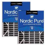 Nordic Pure 20x25x5 HVAC Air Filter 2 Pack  - Retail: $25