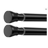 SISELBA Adjustable Spring Tension Curtain Rod - Black - Retail: $15