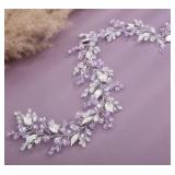 Crystal Party Bridal Headband Handmade Leaf Wedding Hair