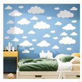 84pcs Big Cloud Wall Decals -
