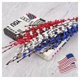 RedWhiteBlue Paper Coil Artificial Flowers -