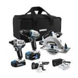 HART 20 Volts 4-Tool Brushless Combo Kit  (1) 2.0Ah and (1) 4.0Ah Lithium-Ion Battery - Retail: $148