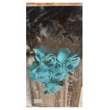 SZDHHH Teal Rose Wall Art for Couples Master Bedroom Decor Framed Flower Canvas Print Black and White Vintage Romantic Sweet life Floral for Living Room Bathroom Decoration Artwork 29x58inch