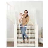 Regalo Extra Tall Top Of Stairs Metal Safety Gate - White