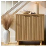 Better Homes & Gardens Lillian Fluted Accent Cabinet, Natural Pine Finish