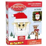 Brickcraft Rudolph Santa Claus Ornament Brick Building Set, Set Of 74 Pieces