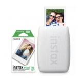 Fujifilm 600023908 instax Mini Link 3 Smartphone Wireless Printer with 10 pack Film, Clay White