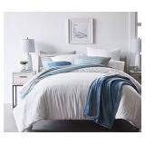 HOME EXPRESSIONS Cotton Crinkle Comforter Set COOL WHITE ONE SIZE