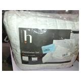 HOME EXPRESSIONS Cotton Crinkle Comforter Set COOL WHITE ONE SIZE
