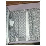 Great Bay Home Stripe Reversible Reversible Quilt Set With Shams (King  Kadi - Grey)