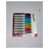 Sharpie Permanent Markers  Chisel Tip  Assorted Colors  8 Count