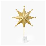 Hammered Metal Star Christmas Tree Topper Gold - Threshold designed with Studio McGee