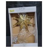 Hammered Metal Star Christmas Tree Topper Gold - Threshold designed with Studio McGee