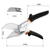 GARTOL Miter Shears- Multifunctional Trunking Shears for Angular Cutting of Moulding and Trim, Adjustable at 45 to 135 Degree, Hand Tools for Cutting Soft Wood, Plastic, PVC, with Replacement Blades -