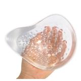 Polreta Symmetrical Mastectomy Breast Prosthesis,Massage Post-Surgery Breast Form Spiral Bra Insert Pads for Swimming Clear