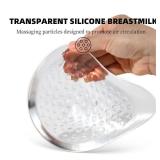 Polreta Symmetrical Mastectomy Breast Prosthesis,Massage Post-Surgery Breast Form Spiral Bra Insert Pads for Swimming Clear