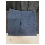 G4Free Fleece Lined Pants Women High Waisted Dress Work Pants Winter Sweaterpants Wide Leg Casual Slacks Warm Office Dressy Outfits (Navy Blue,S,33\")