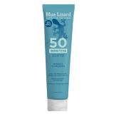 BLUE LIZARD Sensitive Mineral Sunscreen with Zinc Oxide 50+ Water Resistant UVAUVB Protection with Smart Cap Technology Fragrance Free, Sensitve, SPF 50 - - Tube, Unscented, 5 Fl Oz - Retail: $15